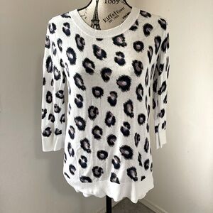 Halogen, Leopard Print Sweater Size M